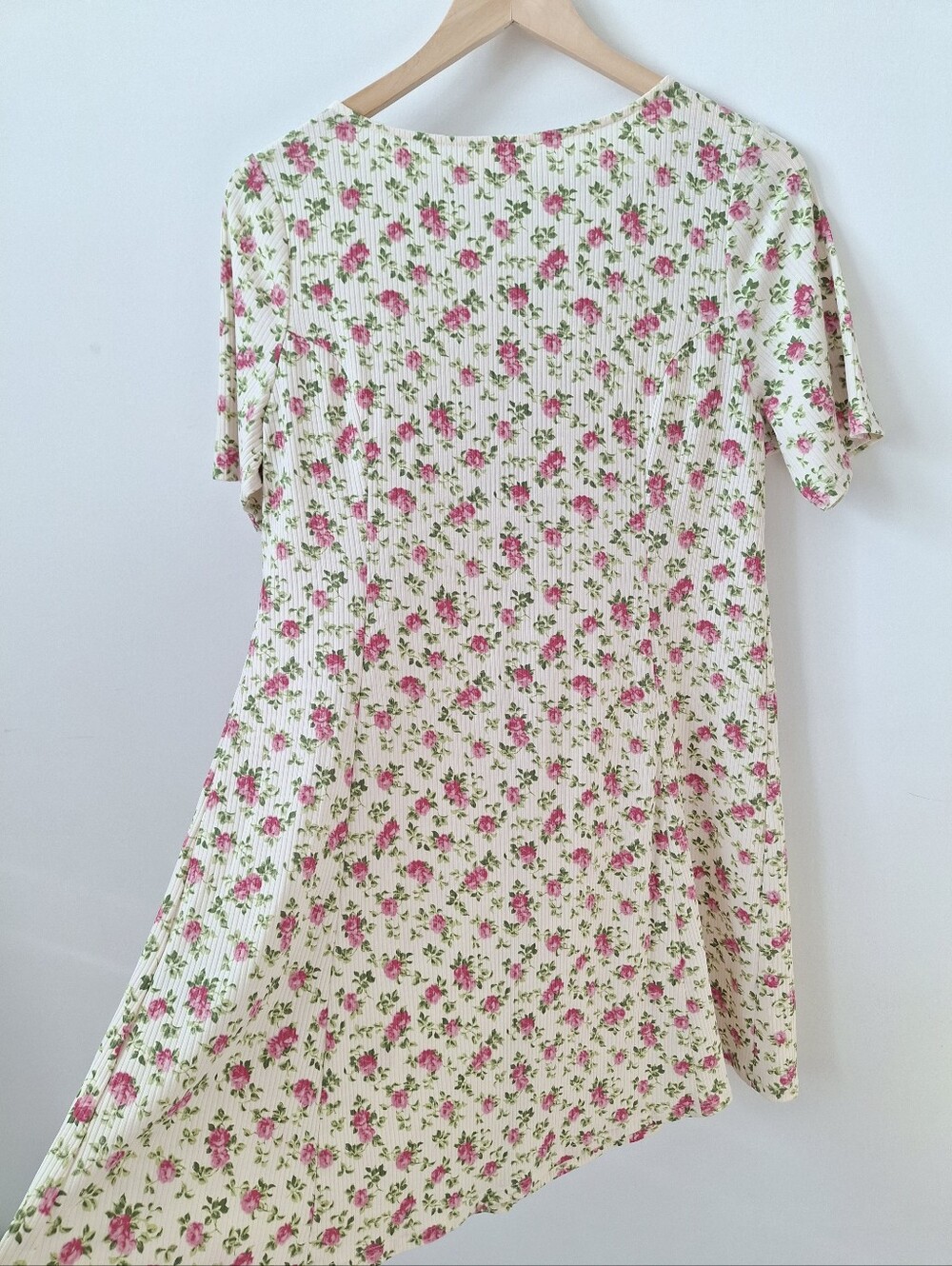 Sezane – Léa Floral Button Down Ribbed Mini Dress (Éloa Print) Women's XXL - Picture 6 of 13